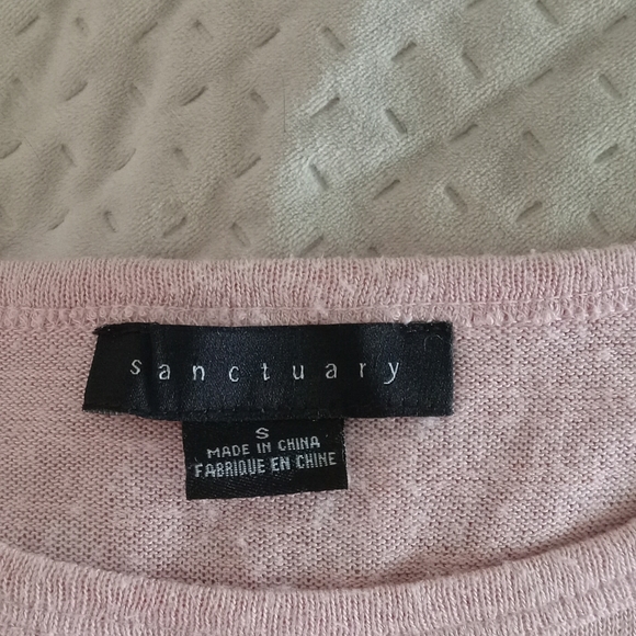 Anthropology Sanctuary pink puff sleeve top - Picture 4 of 5